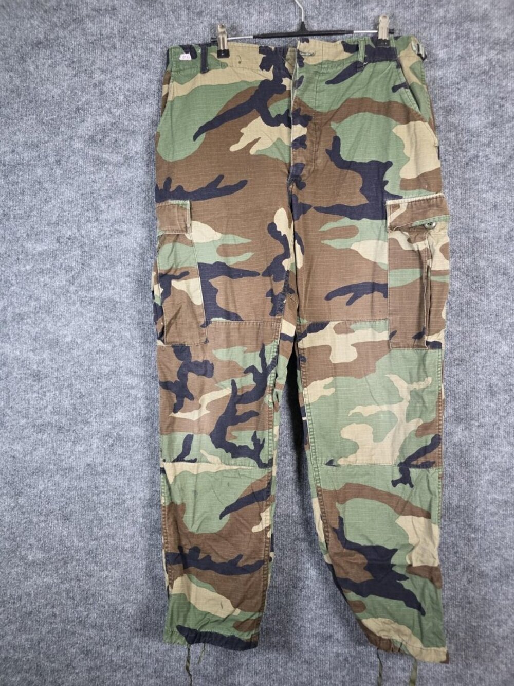 US Military BDU Pants Mens Medium Regular Woodland Camo Cargo Drawstring Ripstop